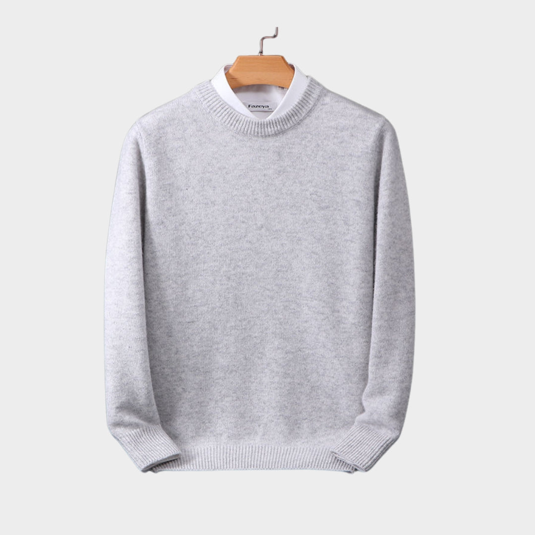Men's Cashmere Sweater – Soft Warm Oversized O-neck Knitted Pullover