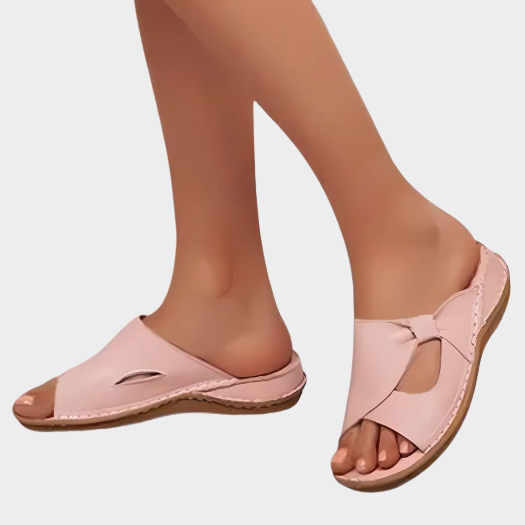 Women Orthopedic Flat Sandals – Wedge Platform Design – Casual Open Toe Slip On Style – Supportive Fit – Multiple Colours