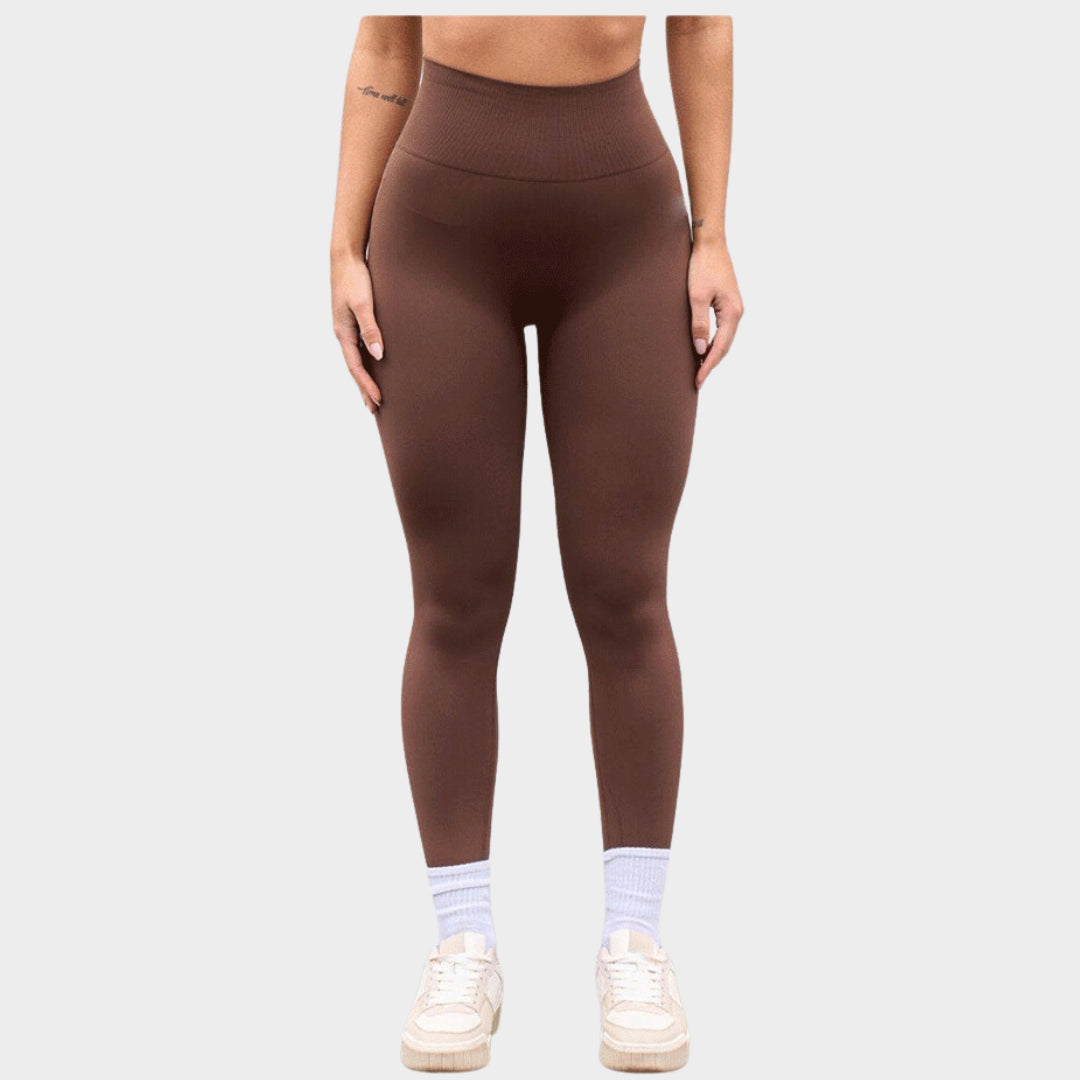 Women's Seamless High-Waist Leggings - Butt-Lifting V-Fold Design - Stretch & Supportive Fitness Trousers - Multiple Colours