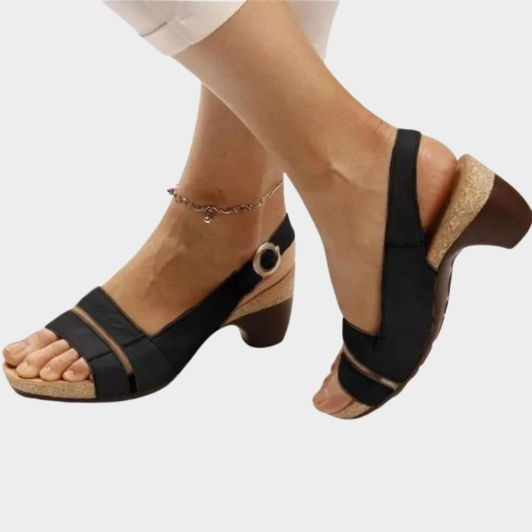 Women's Chunky Heel Sandals – Comfortable Fit – Open Toe – Casual & Stylish Design – Multiple Colours