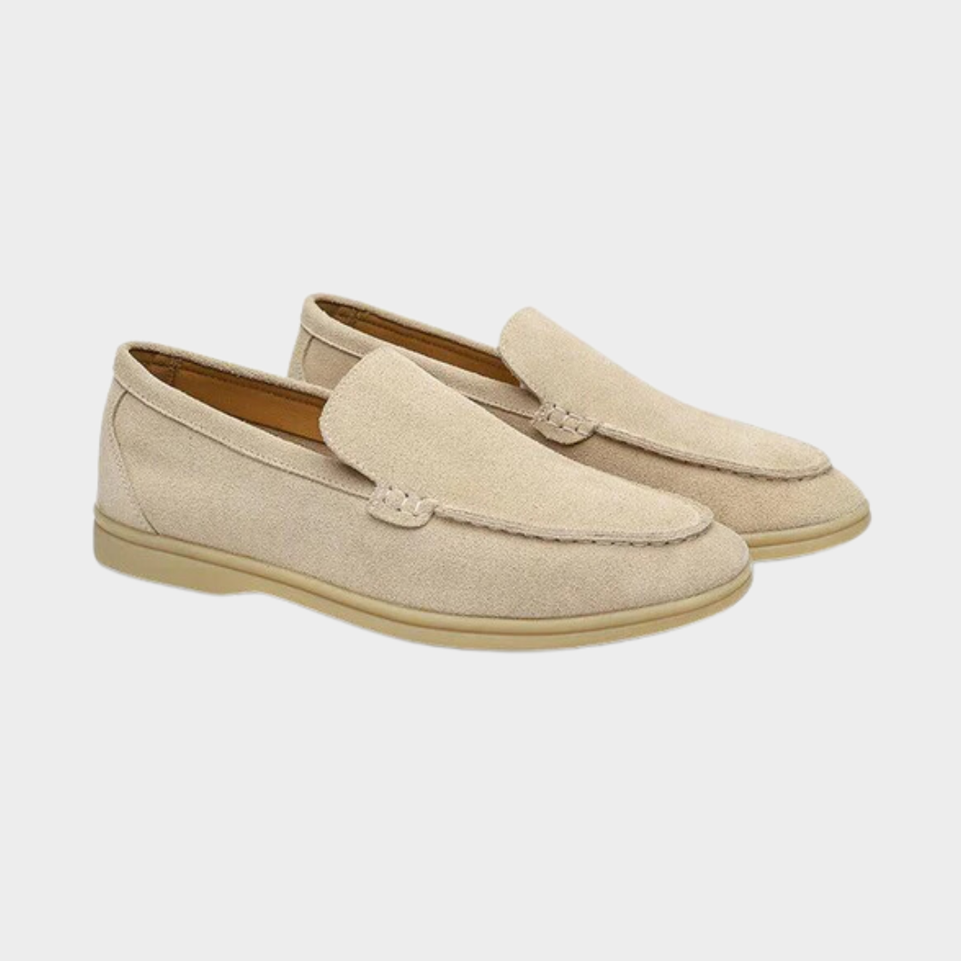 Old Money Premium Suede Loafers for Men – Classic Slip-On Shoes, Black, Caramel, Beige