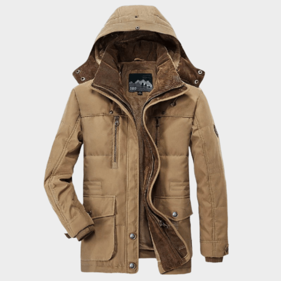 Men's Long Cashmere Parka – Thickened Warm Jacket – High-Quality – Windproof & Insulated – Multiple Colours
