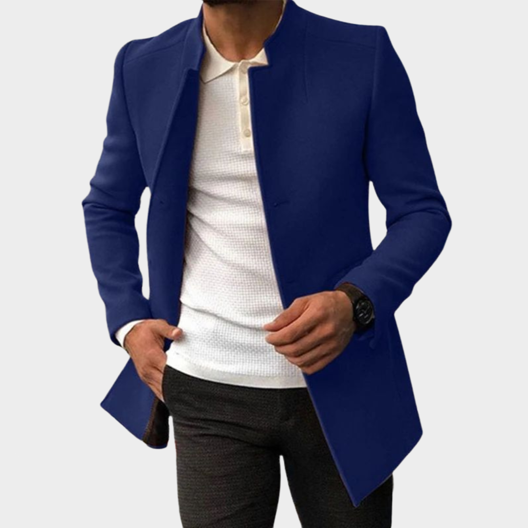 Men's Business Jacket – Classic Long Coat – Windbreaker Overcoat – Vintage Style – Multiple Colours