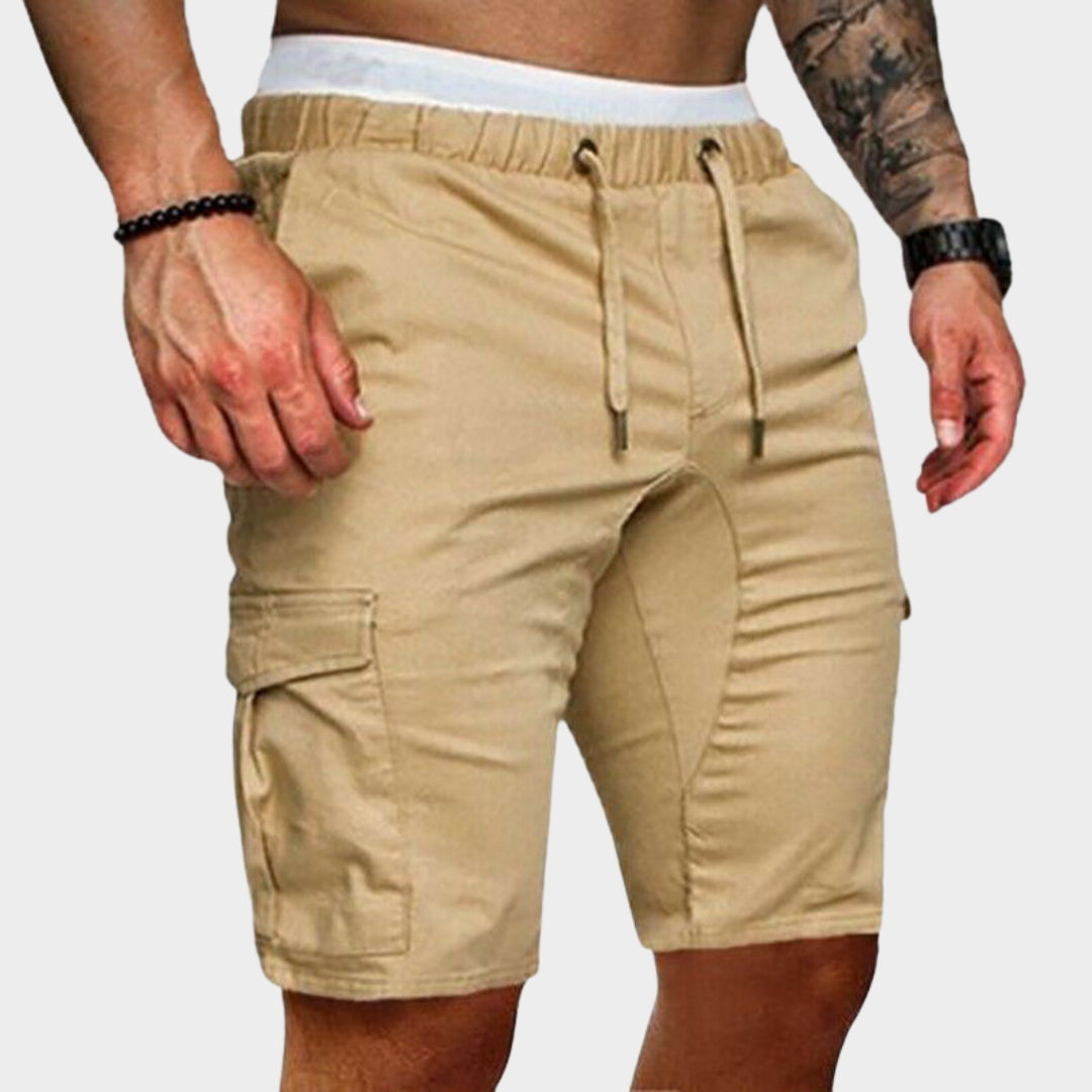 Men - Cargo Shorts - Stretch Fabric - Multiple Pockets - Adjustable Waist - Multiple Colours
