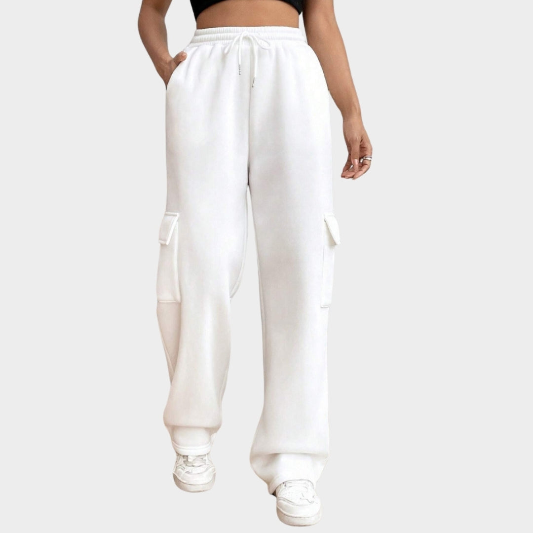 Women’s Wide Leg Jogging Pants - Autumn Winter Fashion with Side Pockets, Versatile Sports Trousers, Grey, Black, Blue and more