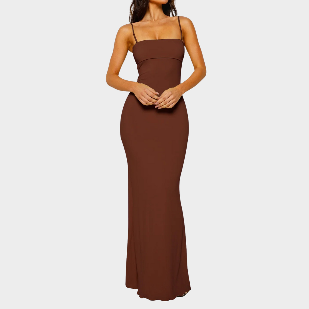 Women’s Slim Fit Tank Dress – Double Layer Open Back Bodycon Style – Multiple Colours