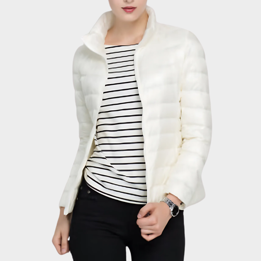 Women's Ultra-Light Duck Down Jacket – Slim Fit Puffer Coat – Windproof – Multiple Colours