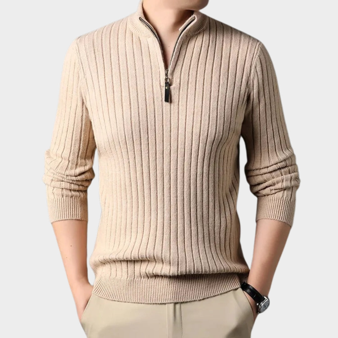 Winter Men's Slim Fit Turtleneck Sweater – Casual Knitted Tops in Beige, Black, and More