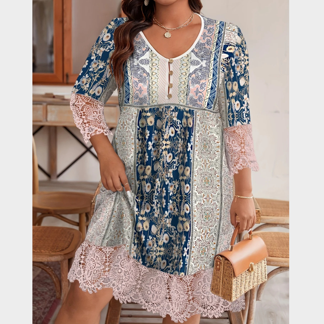 Women Casual Loose Fit Dress – Elegant Relaxed Silhouette in Lightweight Fabric – Pink