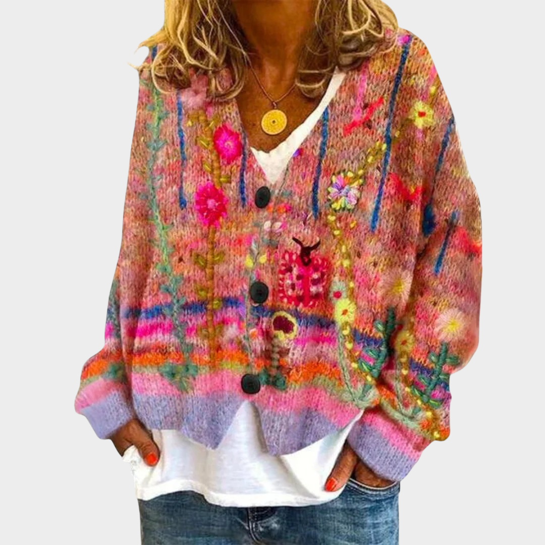Women’s Warm Cardigan – Long Sleeve Knit Sweater with Relaxed Fit and Stylish Design – Multiple Colours