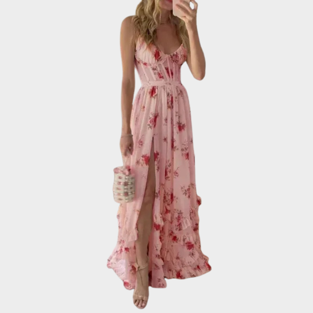Women’s Strapless Chest Wrap Dress – Lightweight Fit and Flare Style – Printed Vacation Sundress with Soft Fabric – Multiple Colours