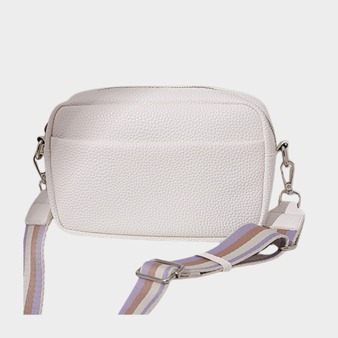 Fashion Women's Small Shoulder Bag - Solid PU Messenger Square Bag in Black, White, Beige