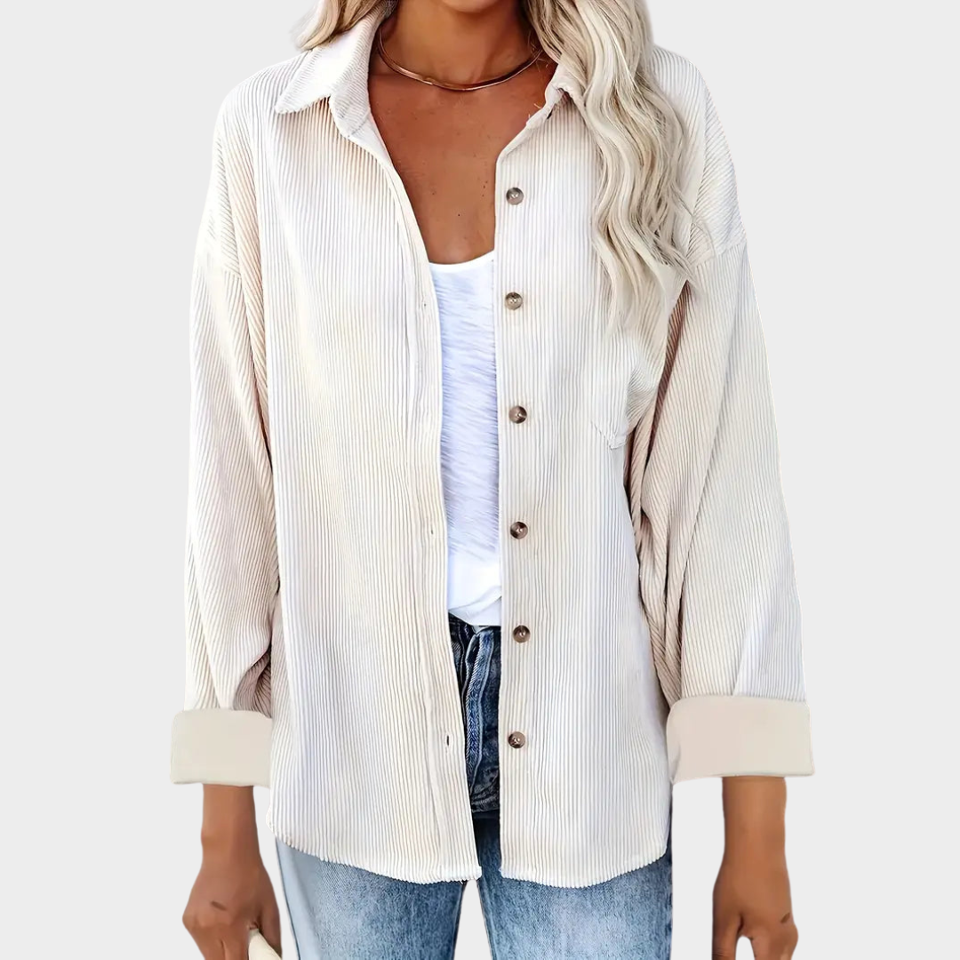 Women's Corduroy Shirt – Oversized Fit – Single Breasted – Soft & Warm – Casual & Stylish – Multiple Colours