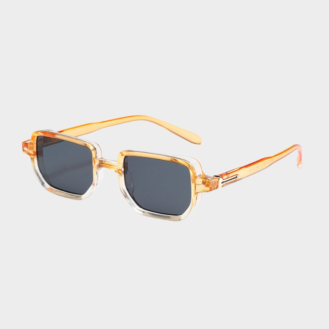 Retro Rectangular Rivets Men Punk Gradient Sunglasses - UV400 Shades in Multiple Colors