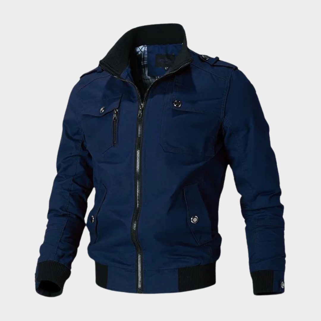 Men’s Bomber Jacket – Slim Fit – Windbreaker Coat – Stand Collar – Lightweight & Stylish – Multiple Colours