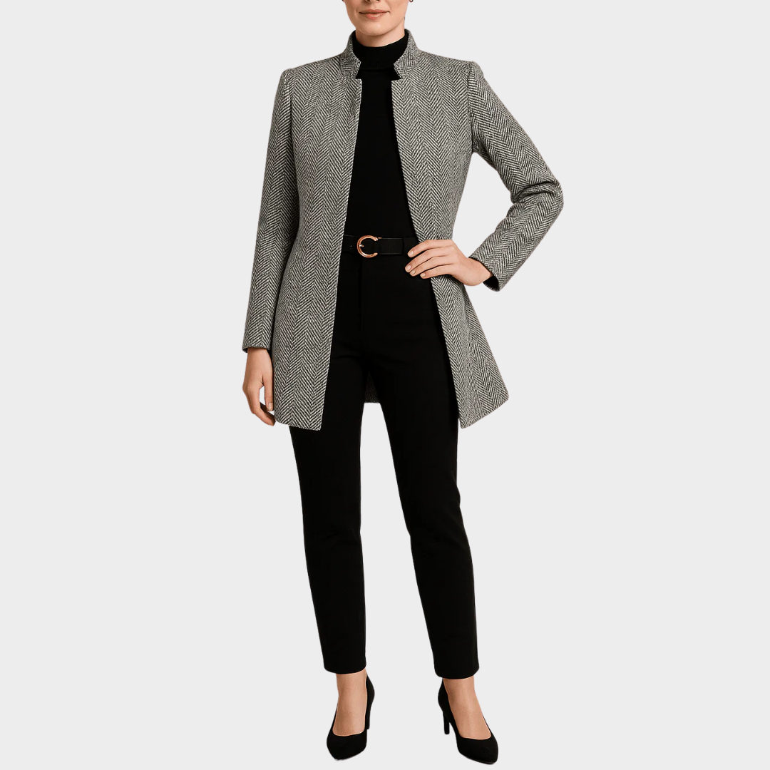 Women Ankle Length Coat – Tailored Long Overcoat with Notch Lapel and Button Closure – Elegant Single Breasted Outerwear – Multiple Colours