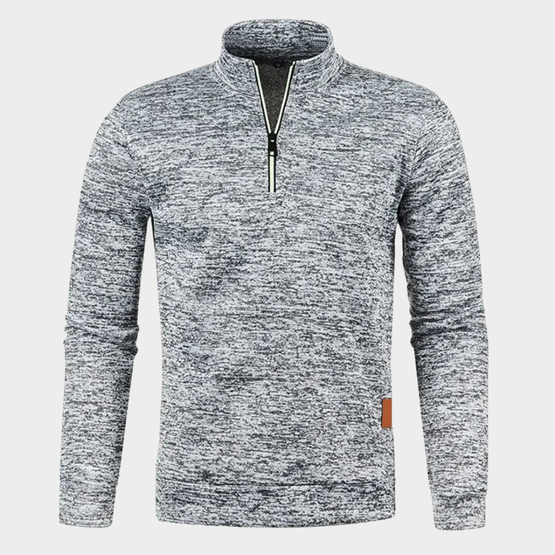 Men's Half-Zip Sweatshirt – Long Sleeve Turtleneck Pullover – Warm Casual Sport Sweater – Multiple Colours