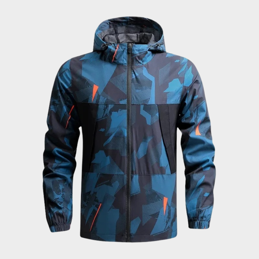 Men’s Waterproof Hooded Outdoor Hiking Jacket – Windbreaker Casual Fitness Coat – Multiple Colours