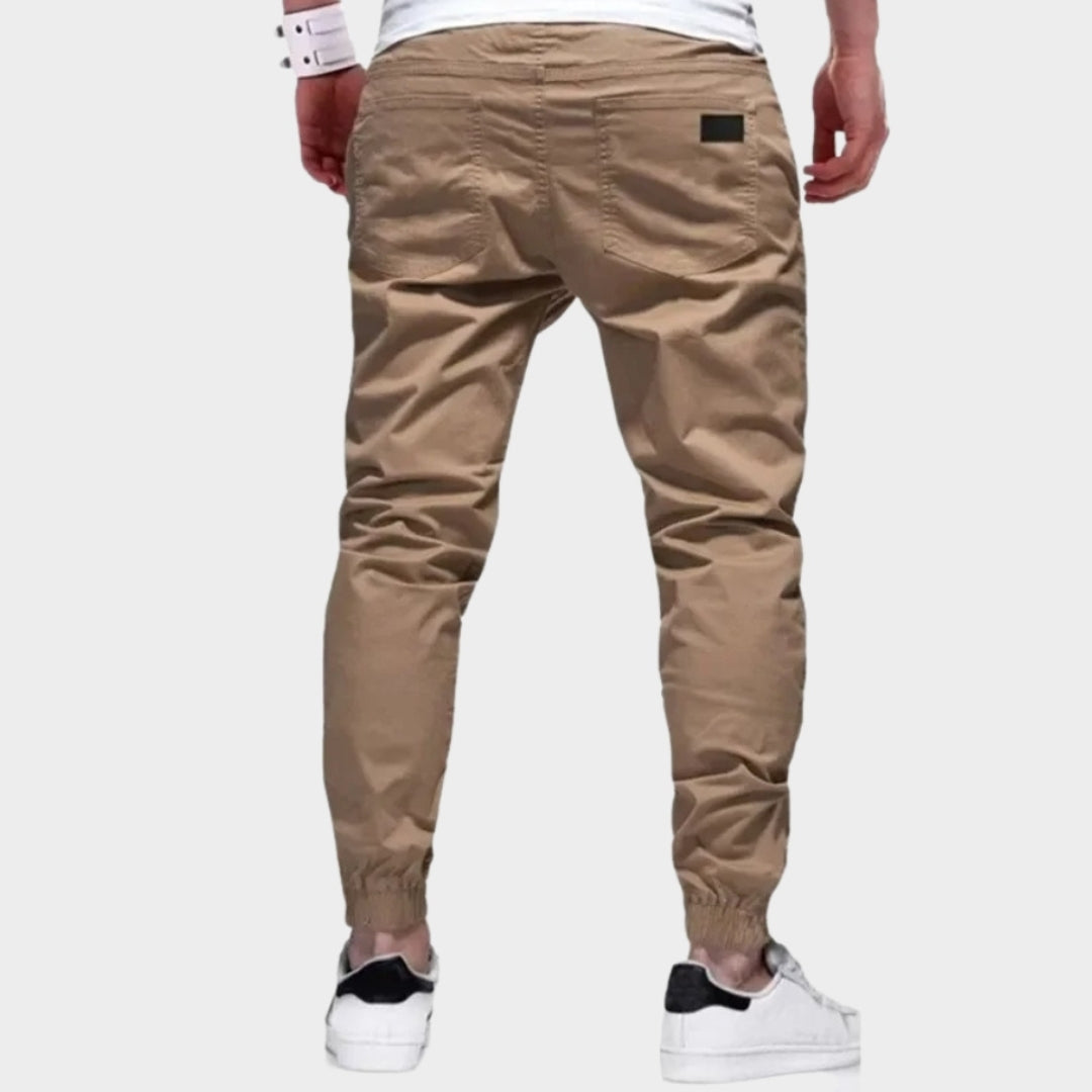 New Men’s Casual Sports Pants - Jogger Cargo Harem Sweatpants with Multi-Pockets in Black, Green, Khaki