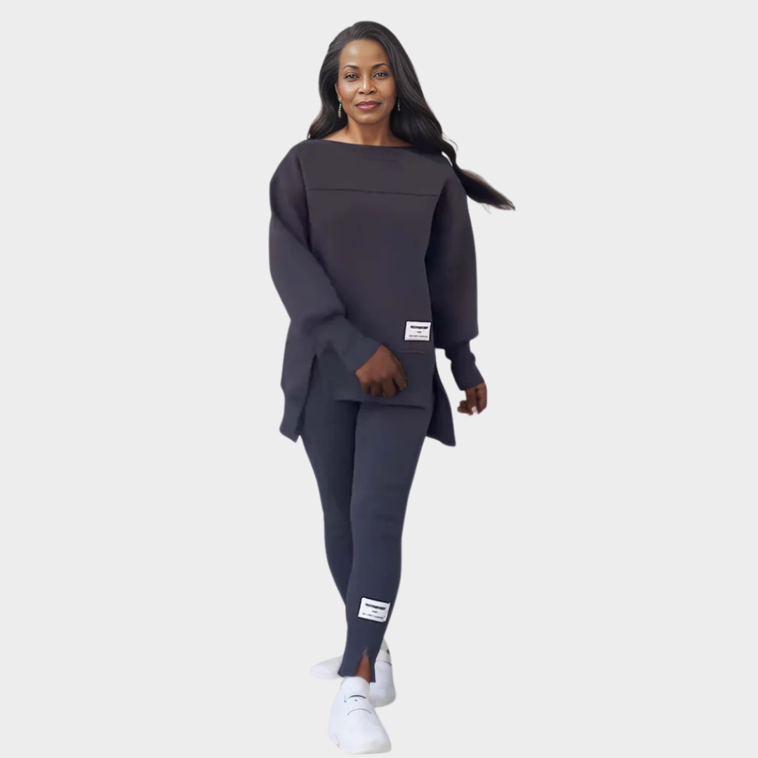 Women’s Two-Piece Sports Set – Loose Hoodie & Fitted Leggings, Warm and Comfortable, Multiple Colors