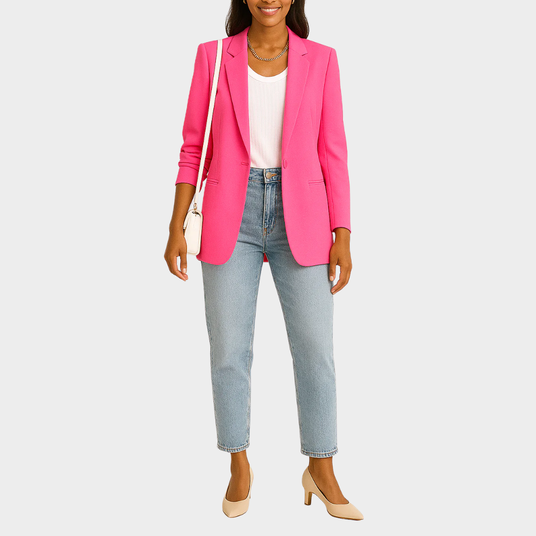Women Oversized Blazer – Relaxed Fit Tailored Jacket – Soft Breathable Fabric – Multiple Colours