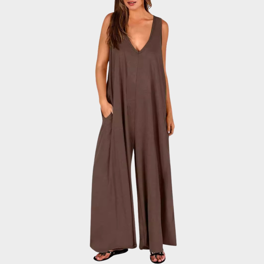 Summer Fresh Casual Jumpsuit for Women – Relaxed Fit, Wide-Leg, Multiple Colors