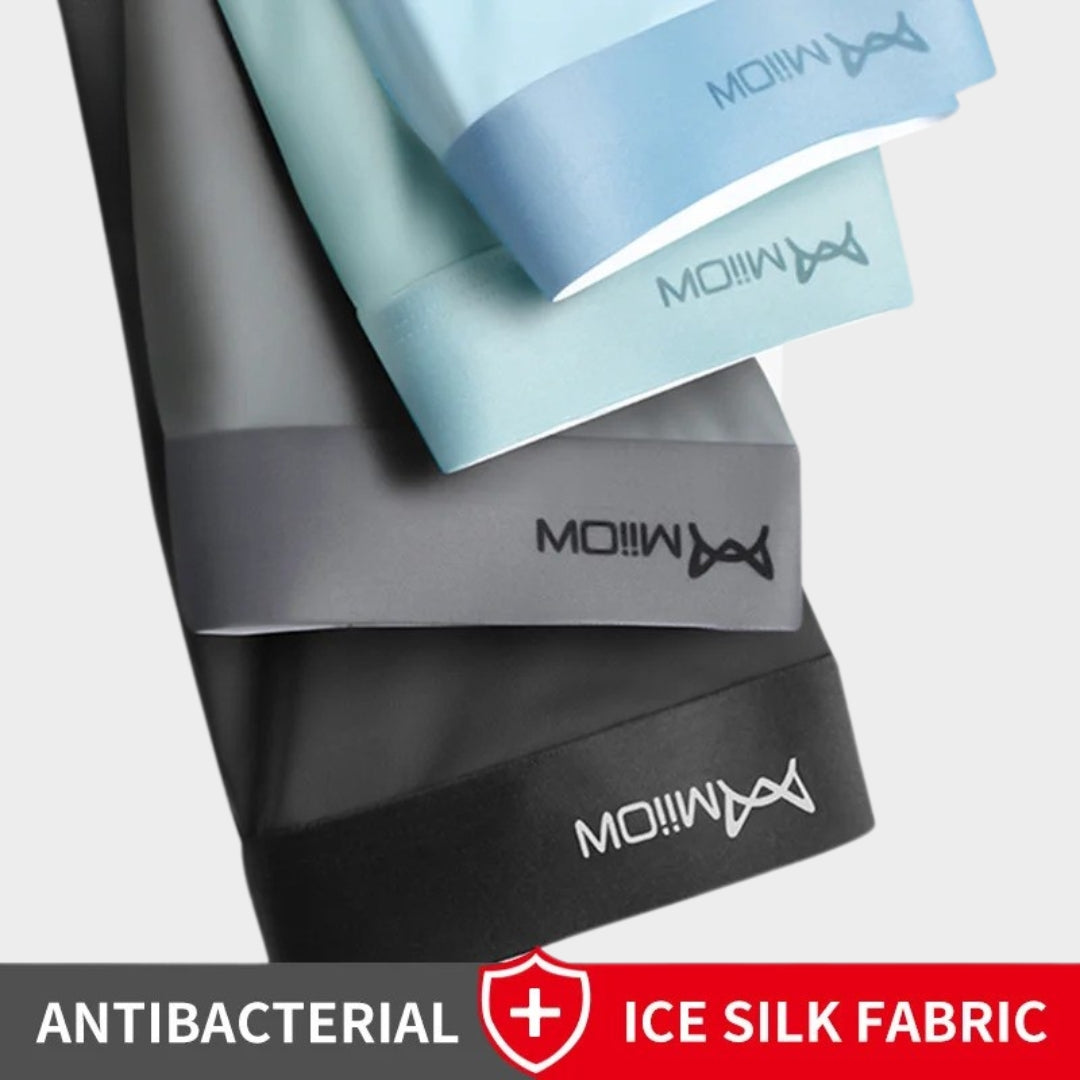 Men's Boxer Shorts - 4-Pack - Graphene Antibacterial - Ice Silk - Breathable & Soft - Multiple Colours