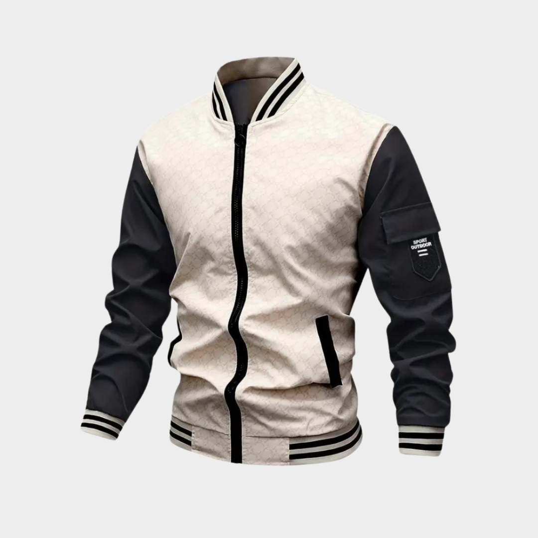Men's Slim Fit Baseball Jacket – Casual Windproof Bomber Coat – High-Quality Stitching – Multiple Colours