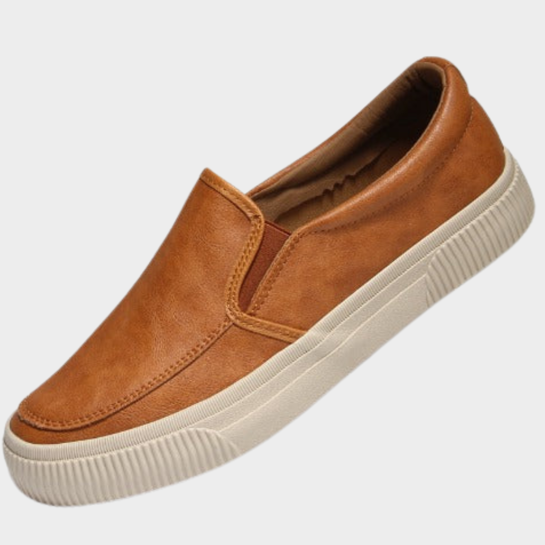 Men's Leather Loafers – Classic Slip-On Dress Shoes – Multiple Colours