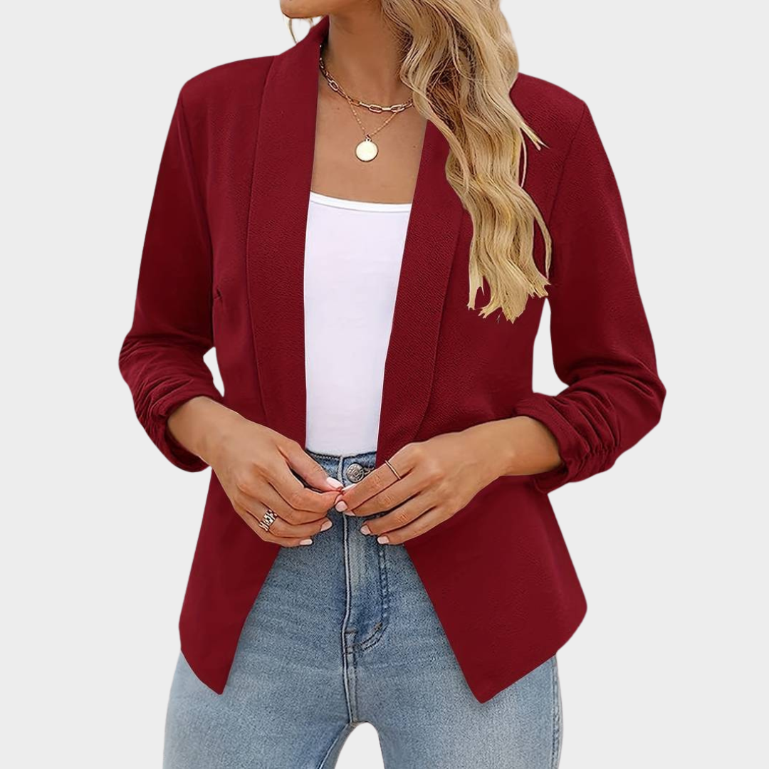 Women's Open Front Blazer – Elegant Tailored Fit – Soft & Lightweight – Multiple Colours