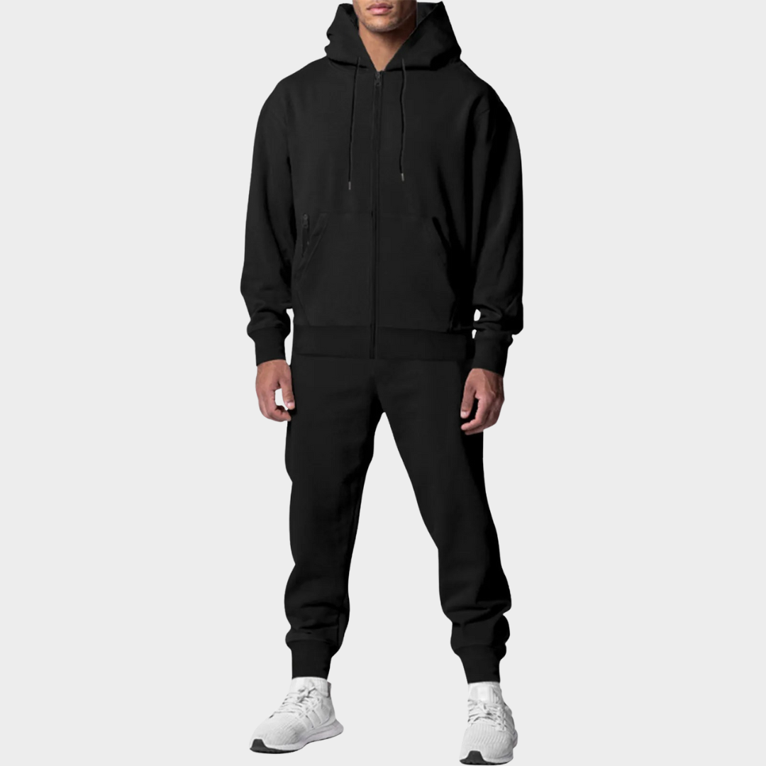Men’s Casual Tracksuit Set – Zipper Hoodie with Matching Sweatpants Sport Outfit – Multiple Colours