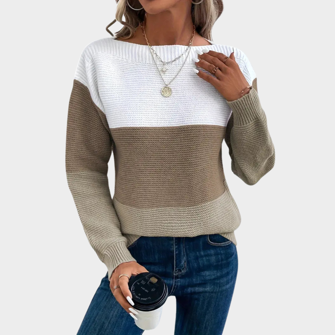 Women's Patchwork Knitted Sweater – Loose Fit – Soft & Warm – Thickened Casual Jumper – Stylish & Comfortable – Multiple Colours
