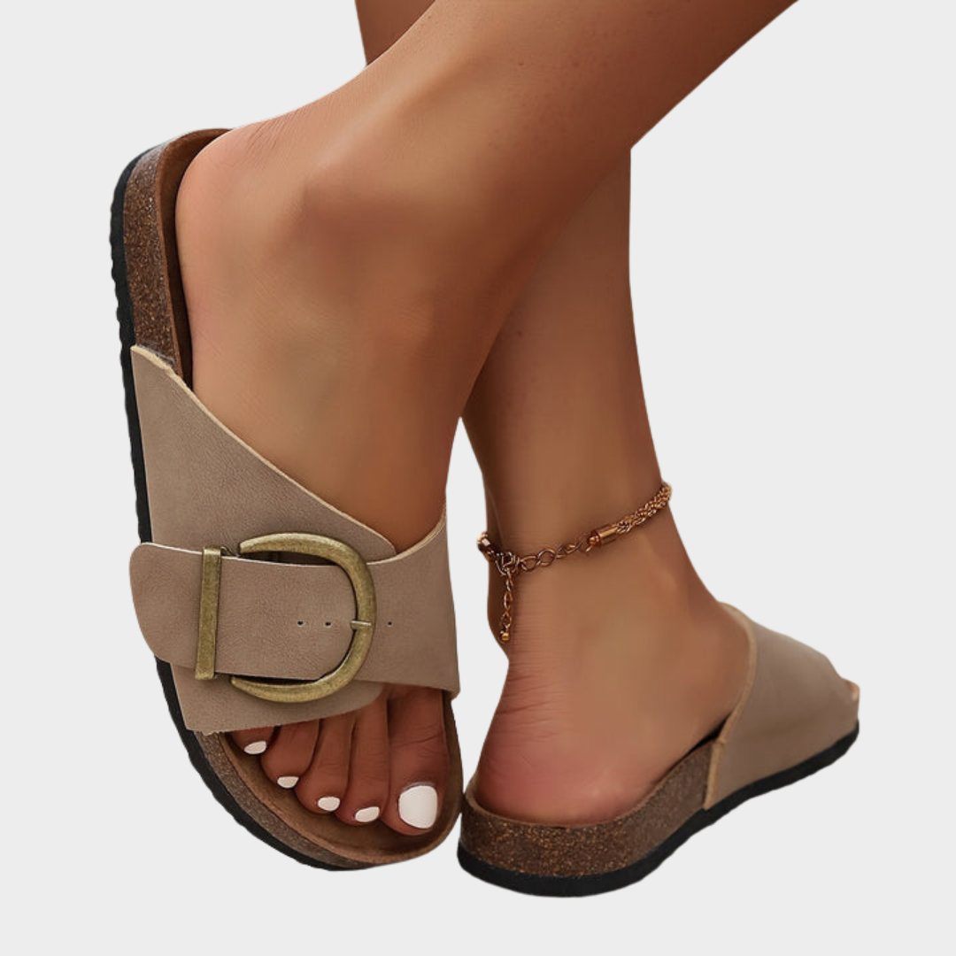 Women’s Flat Sandals – Open Toe Slippers – Lightweight Slip-On – Multiple Colours