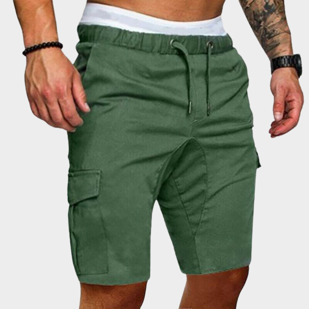 Men - Cargo Shorts - Stretch Fabric - Multiple Pockets - Adjustable Waist - Multiple Colours