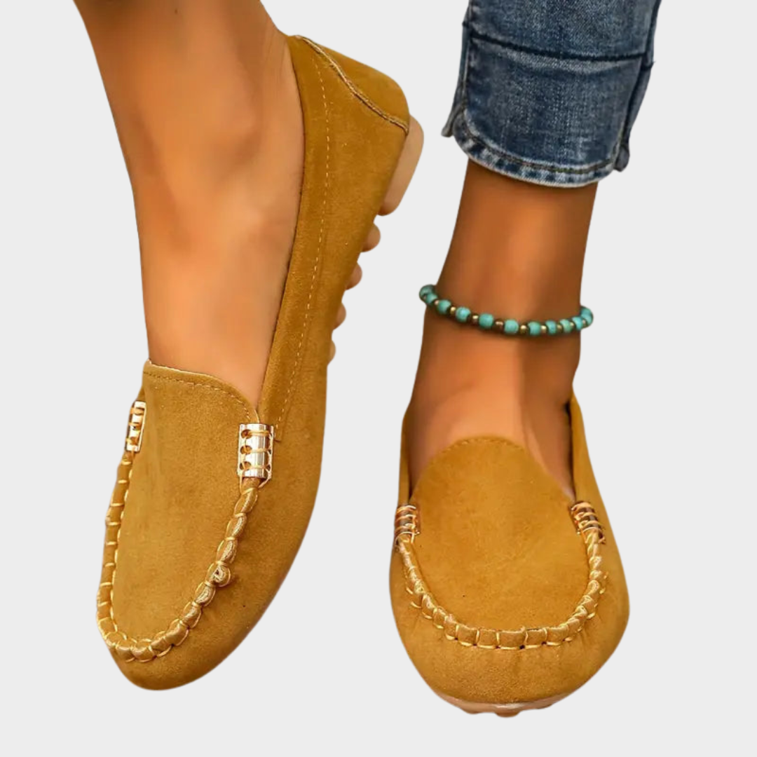 Women's Flat Loafers – Soft Round-Toe – Non-Slip – Casual Comfort – Multiple Colours