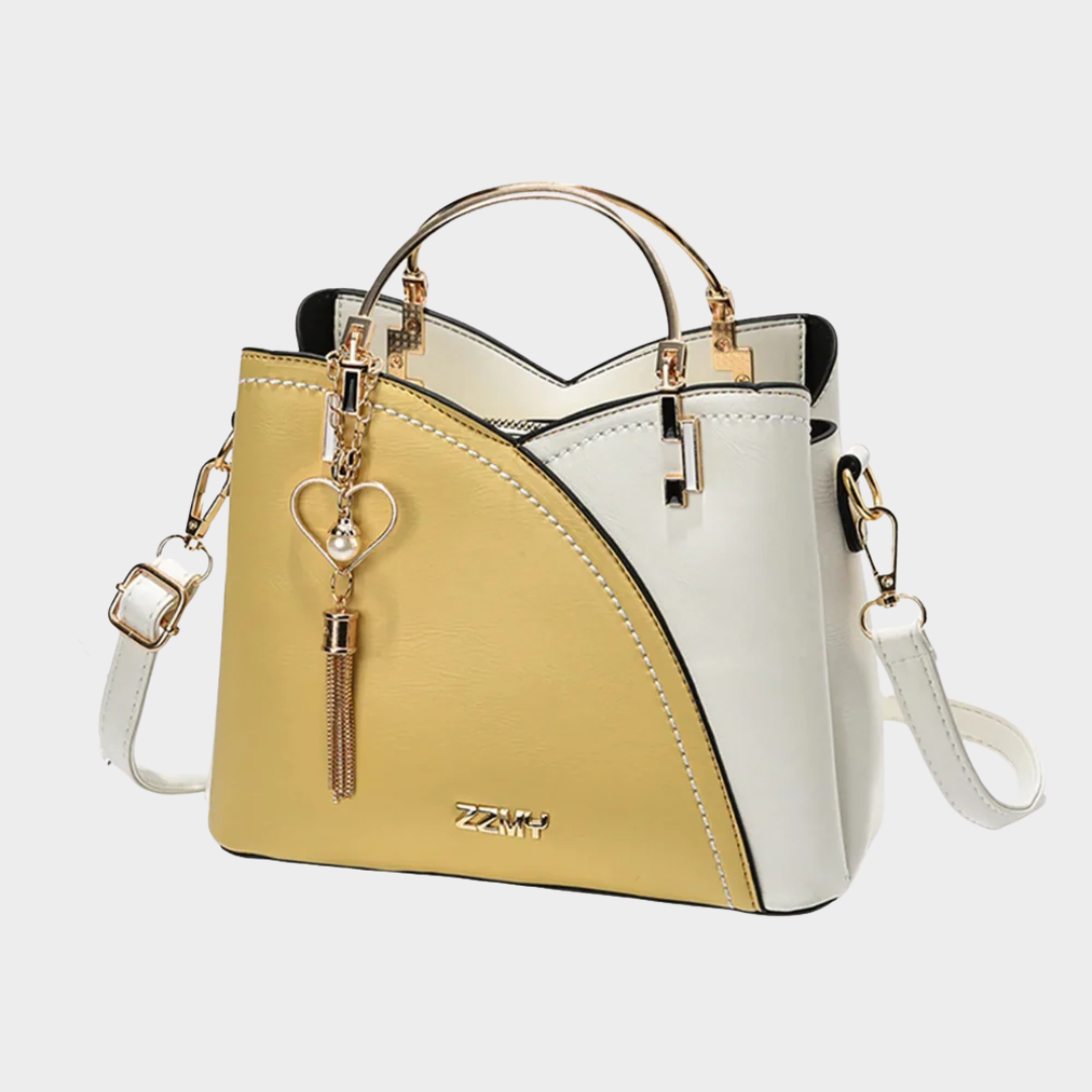 Women's Patchwork Handbag – PU Leather Shoulder and Messenger Bag with Elegant Design for Office or Casual Wear – Multiple Colours