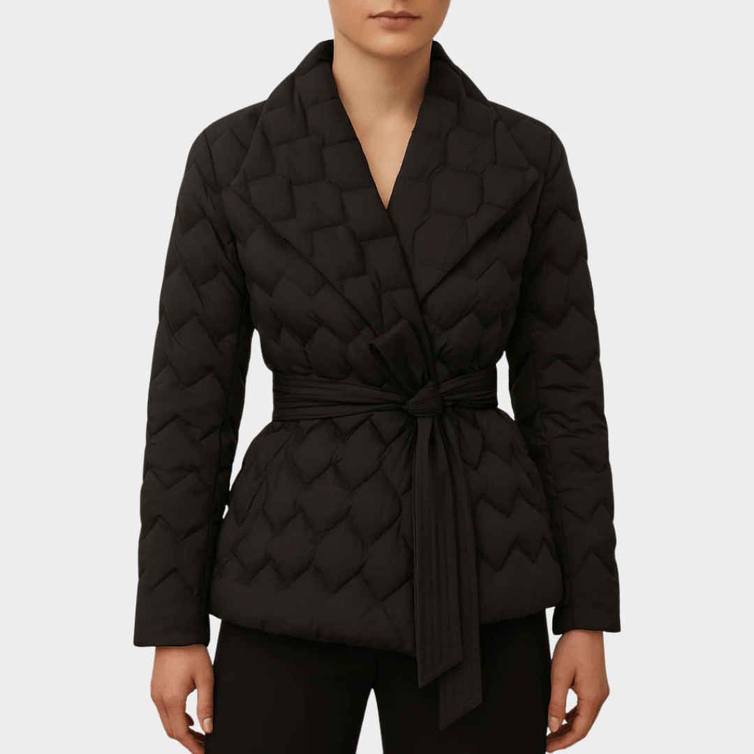 Women Parker Coat Jacket – Thick Warm Woven Block Lace Up Design – Comfortable Casual Outerwear – Multiple Colours
