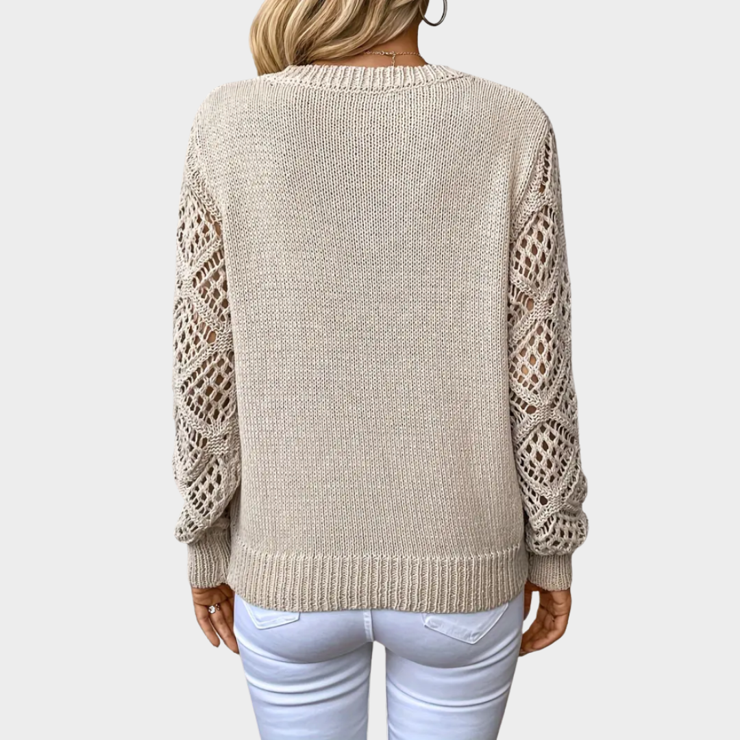 Women's Knit Sweater – V-Neck Pullover – Soft & Comfortable – Multiple Colours