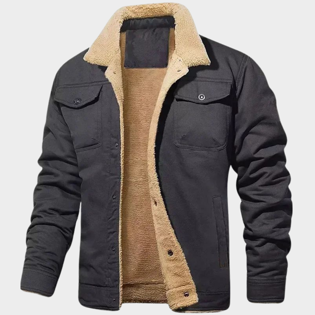 Men’s Jacket – Casual Style – Warm Fleece – Button Closure – Smart & Versatile – Multiple Colours