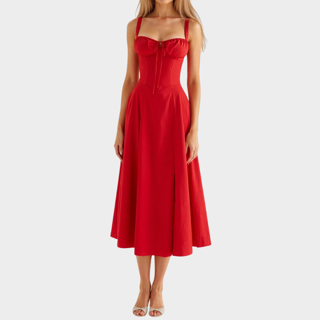 Women’s Long Corset Dress – Floral Print – Bandage Fit – Sleeveless Sundress Style – Lightweight Resort Wear – Multiple Colours