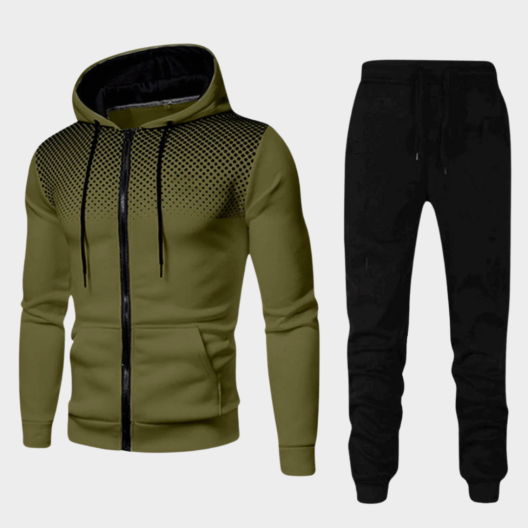 Men's Tracksuit – Zipper Hooded Sweatshirt & Sweatpants – Casual Jogging Set – Comfortable Fit – Multiple Colours