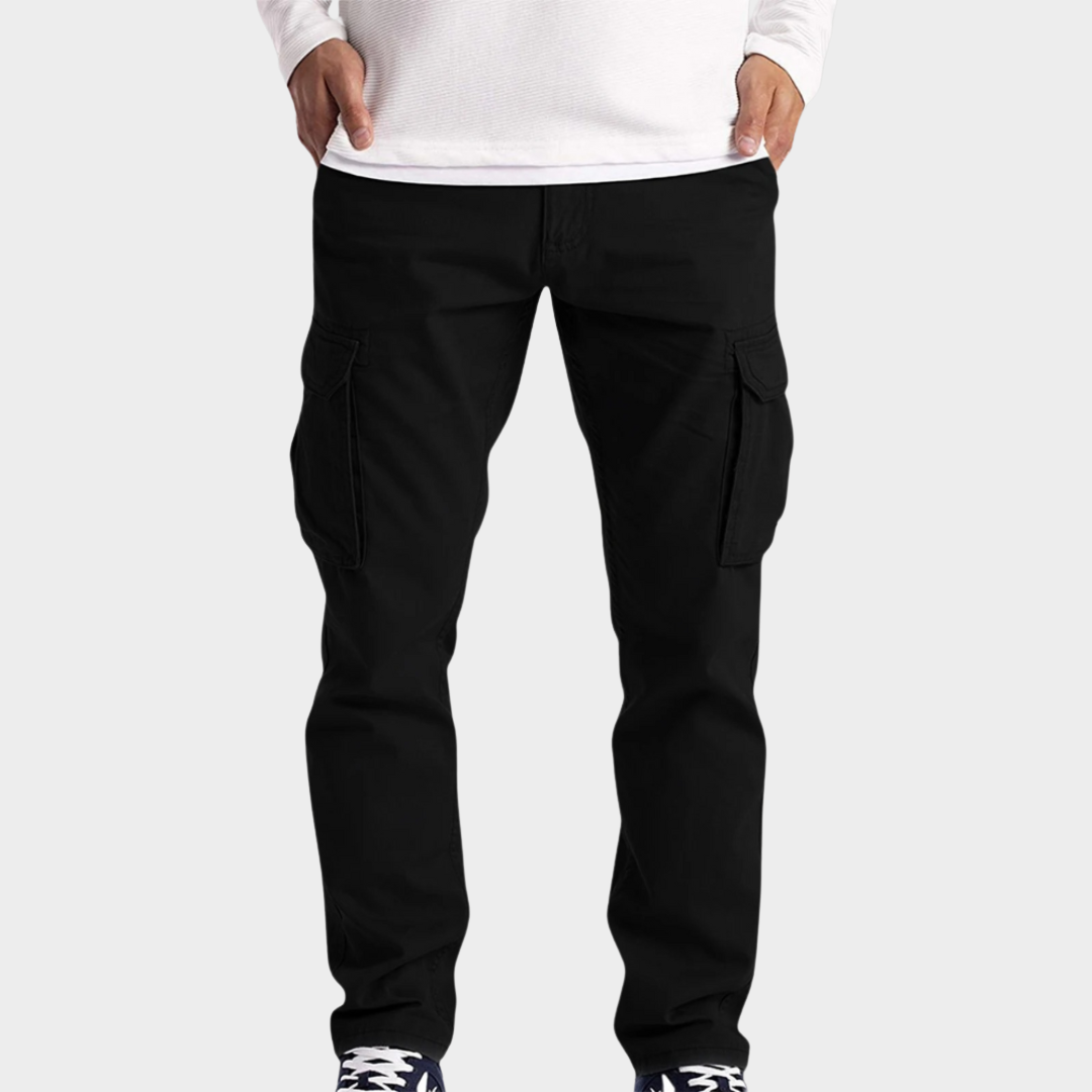 Men's Cargo Pants – High Waist – Loose Fit – Multi-Pocket – Elastic Waistband – Casual Overalls – Multiple Colours