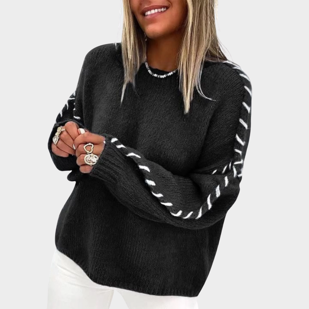 Women Knitted Sweater – Loose Fit O Neck Long Sleeve Pullover with Elegant Comfortable Design for Casual Streetwear and Everyday Warmth – Multiple Colours