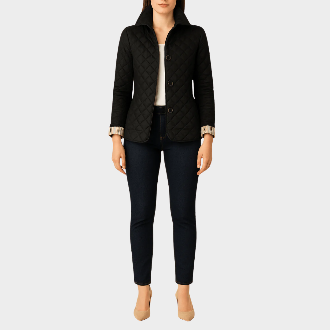 Women Quilted Coat – Lightweight Buttoned Long Jacket with Relaxed Fit – Breathable Comfortable Outerwear – Multiple Colours