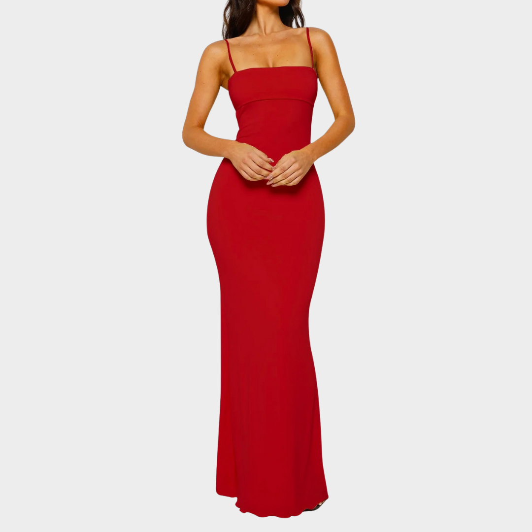 Women’s Slim Fit Tank Dress – Double Layer Open Back Bodycon Style – Multiple Colours