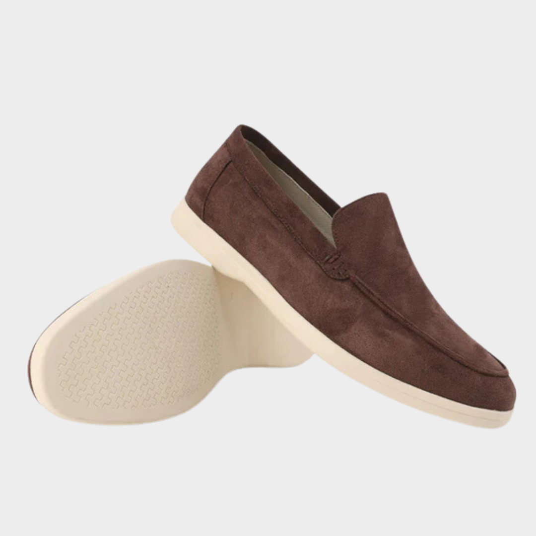 Old Money Suede Loafers for Men – Classic Slip-On Shoes, Black, Marine Blue, Fog Blue, Light Grey and More
