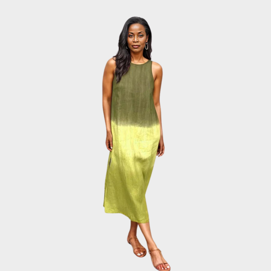 Women's Sleeveless Tie-Dye Dress – Loose Fit - Summer Split Dress - Multiple Colours