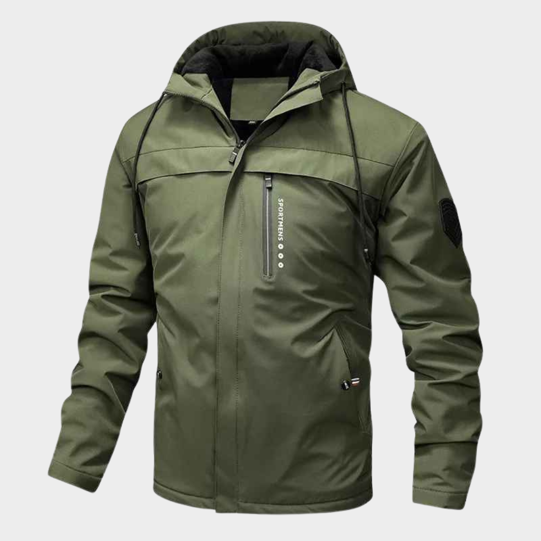 Men’s Hooded Cotton Jacket – Thickened Fleece Lined Casual Anti-Cold Work Coat – Multiple Colours