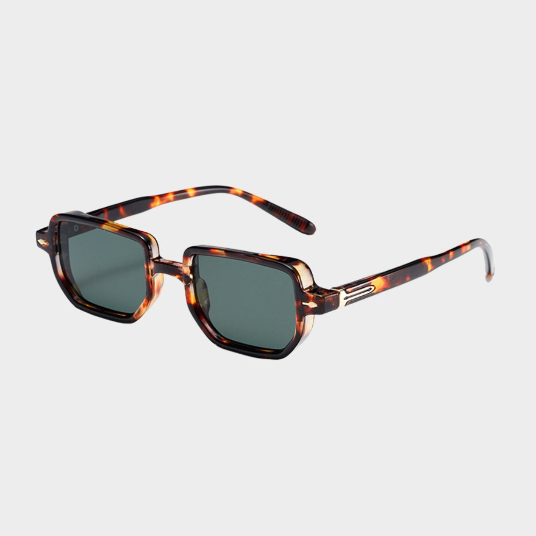 Retro Rectangular Rivets Men Punk Gradient Sunglasses - UV400 Shades in Multiple Colors