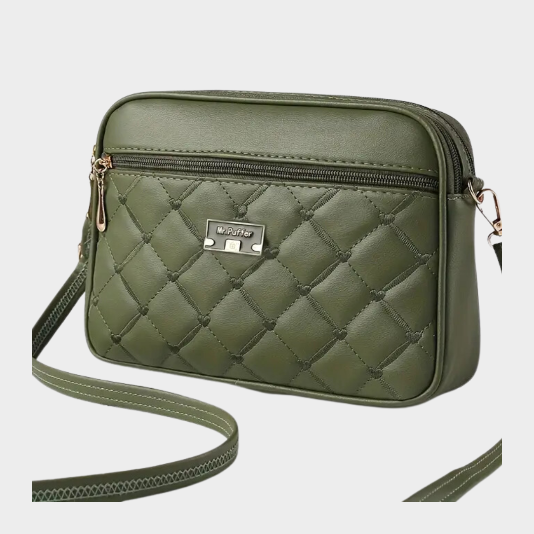 Women's Small Crossbody Handbag - One Shoulder Square PU Messenger Bag in Multiple Colors